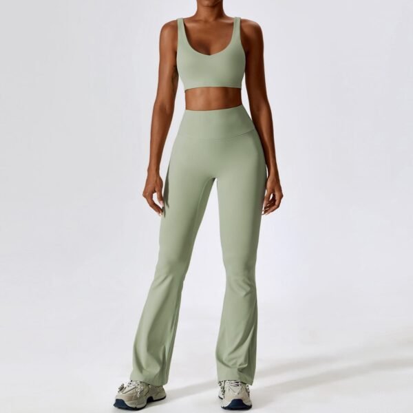 Autumn Shockproof Bare-Feel Yoga Set - Quick-Dry Tight Fitness Wear for Women (TZ8232) - 图片 9