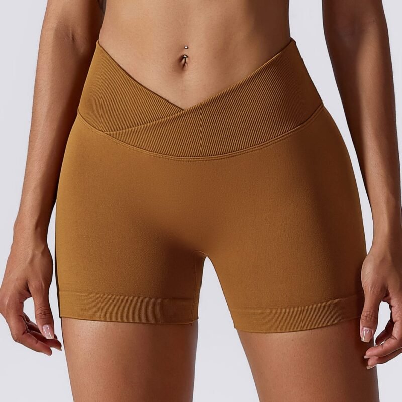 Women’s Peach - Booty Lifting High - Waist Elastic Seamless Yoga Shorts for Yoga, Running & Fitness（4596）