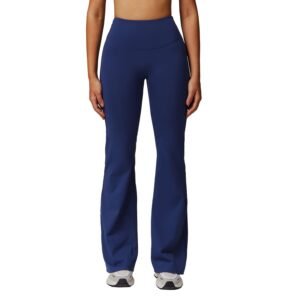 Brushed Stretch Flared Pants - 82% Polyester 18% Spandex Workout Leggings for Women 9172