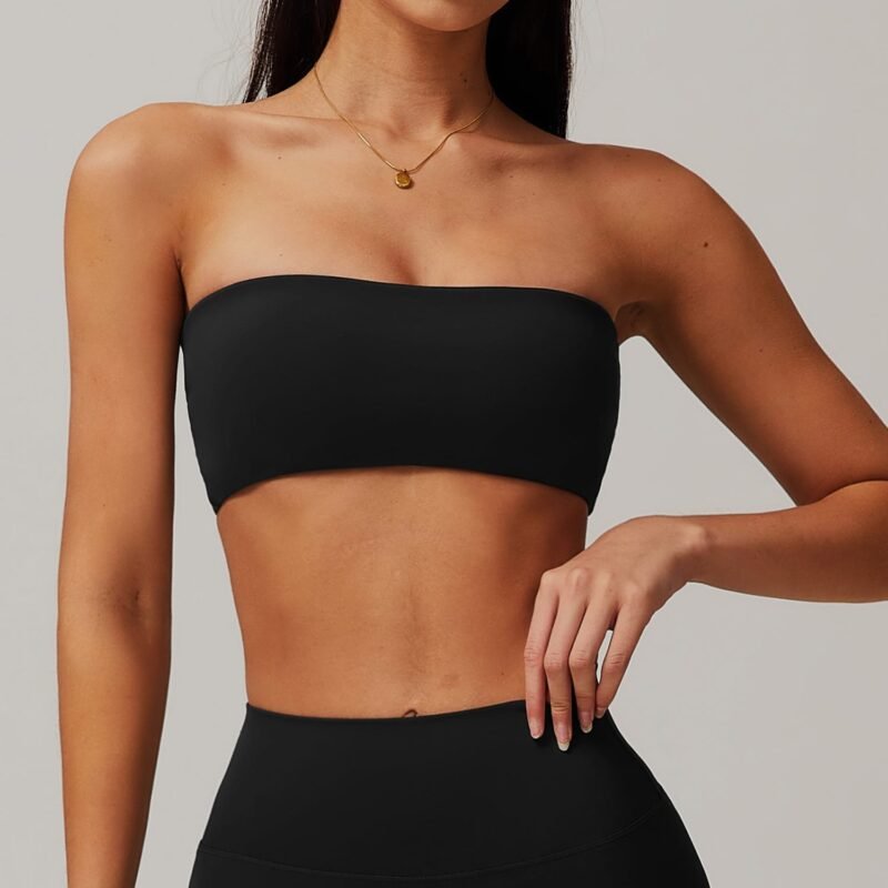One - Piece Naked - Feel Sports Bra - Anti - Peek, Ideal as Innerwear for Fitness and Yoga （8075）