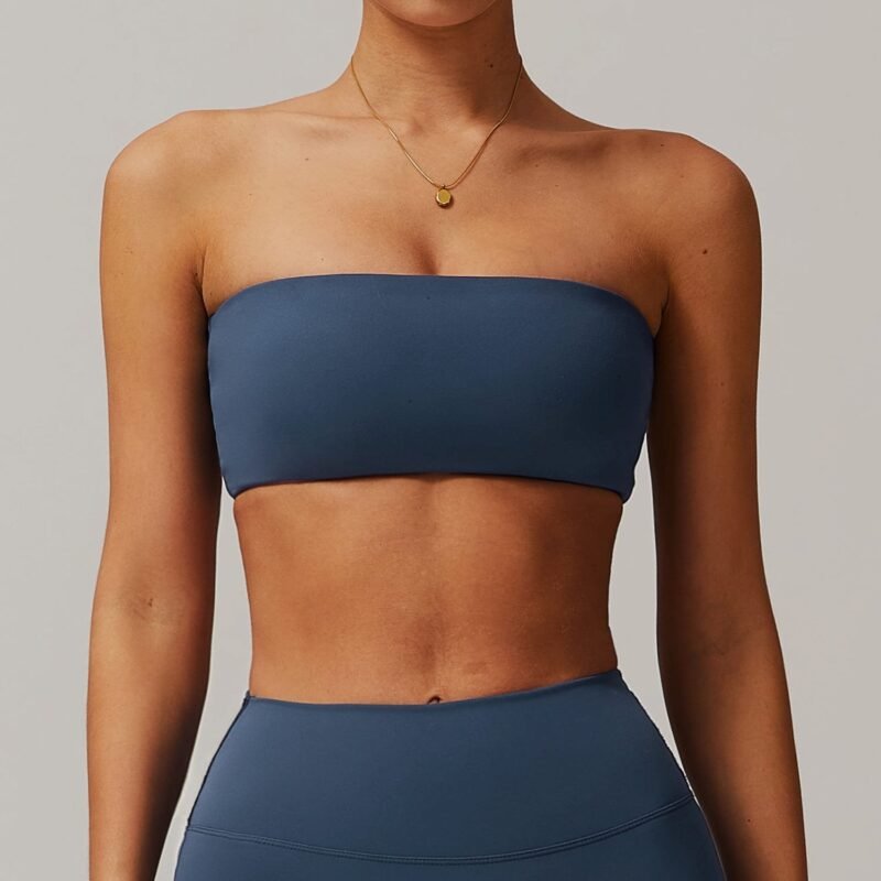 One - Piece Naked - Feel Sports Bra - Anti - Peek, Ideal as Innerwear for Fitness and Yoga （8075）