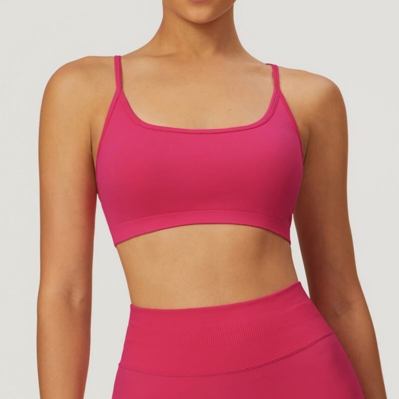 Seamless Cross - Back Yoga Bra - Quick - Dry Sports Top with Premium Appeal for Spring（7655）