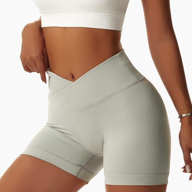 Women’s Peach - Booty Lifting High - Waist Elastic Seamless Yoga Shorts for Yoga, Running & Fitness（4596）