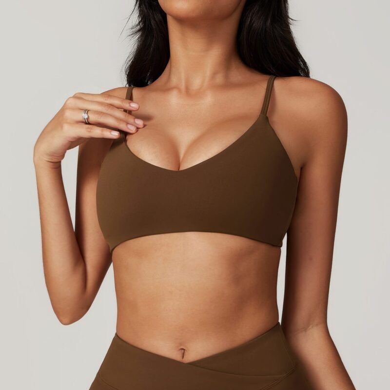 Recycled Quick - Dry Slim - Fit Back - Exposing Yoga Bra - Ideal for Running and Fitness, Suitable for Outer Wear（8799）
