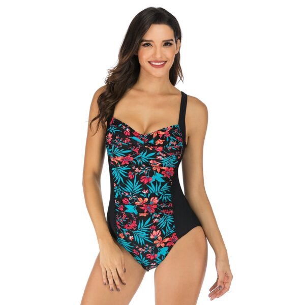 Women's European & American Solid - Color One - Piece Swimsuit - Halter, Conservative Triangle Swimwear（ DS02） - 图片 11