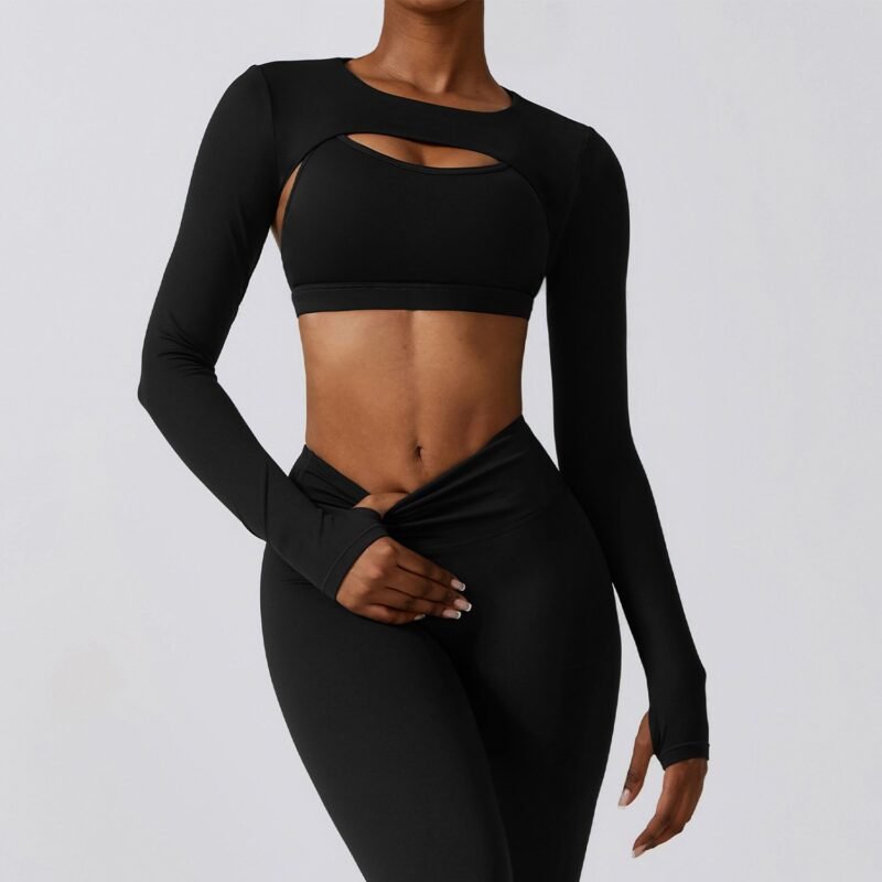Yoga & Running Shrug: Long - Sleeve, Naked - Feel Fitness Top （8347）