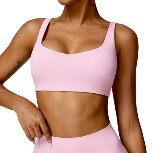 High Impact Workout Bra for Women - Seamless Racerback Sports Top with Quick-Dry for Gym & Running（8518）