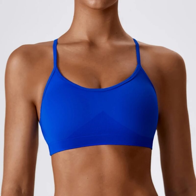 Seamless Sports Bra | High-Impact Support Yoga Top with Moisture-Wicking Fabric（7137）