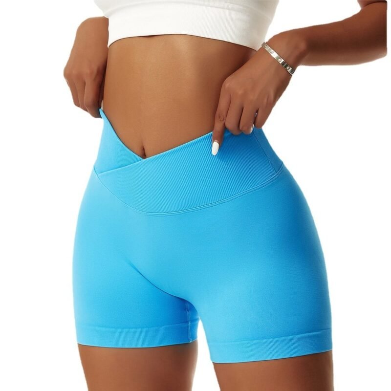 Women’s Peach - Booty Lifting High - Waist Elastic Seamless Yoga Shorts for Yoga, Running & Fitness（4596）