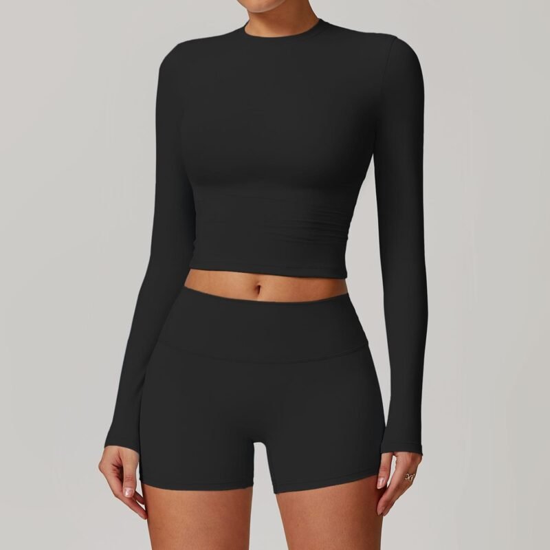 Long - Sleeved T - shirt for Women's Outdoor Sports and Fitness （8886）
