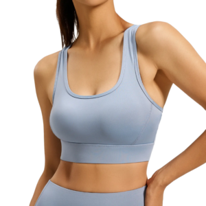 High Impact Racerback Sports Bra - Adjustable Support Workout Top for Running & Gym
