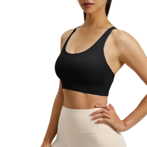 Seamless Racerback Sports Bra for Women - High Impact Support Gym Fitness Bra with Light Push-Up