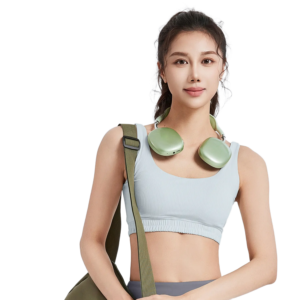 High Impact Striped Sports Bra - U-Neck Workout Top with Side Smoothing & Lift