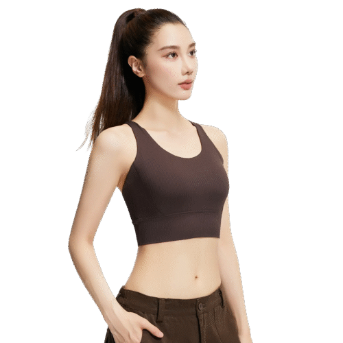 Women's Sports Bra with Removable Padding – Cross Back Thin Strap Design for Fitness & Yoga