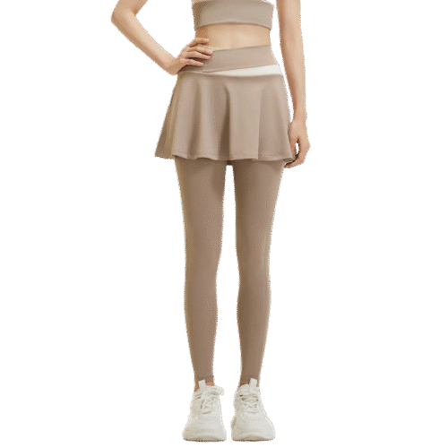 High Waisted Workout Leggings for Women - Color Block 2-in-1 Design with Booty Lifting