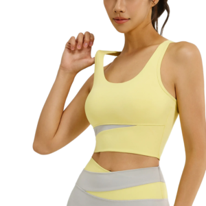 Women's High Support Fitness Bra - Removable Padding & Secure Fit for Yoga & Gym
