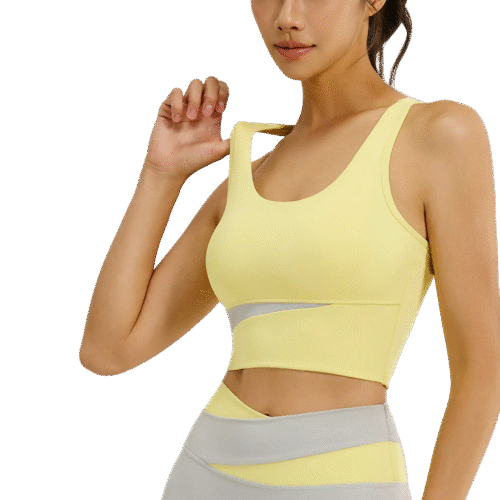 Women's High Support Fitness Bra - Removable Padding & Secure Fit for Yoga & Gym