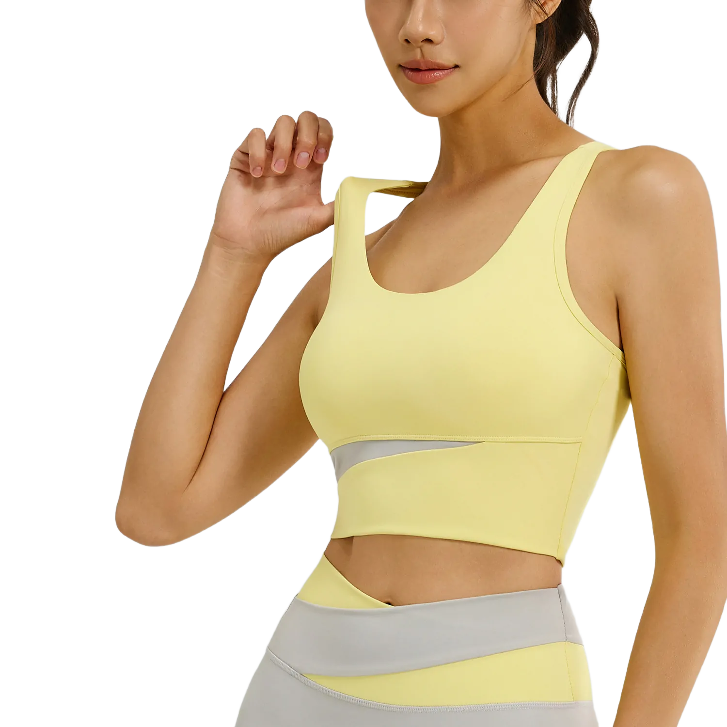 Women's High Support Fitness Bra - Removable Padding & Secure Fit for Yoga & Gym