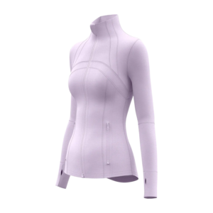 Stand Collar Sport Jacket with Color Block Panels - Flattering Fit & Functional Pockets for Yoga