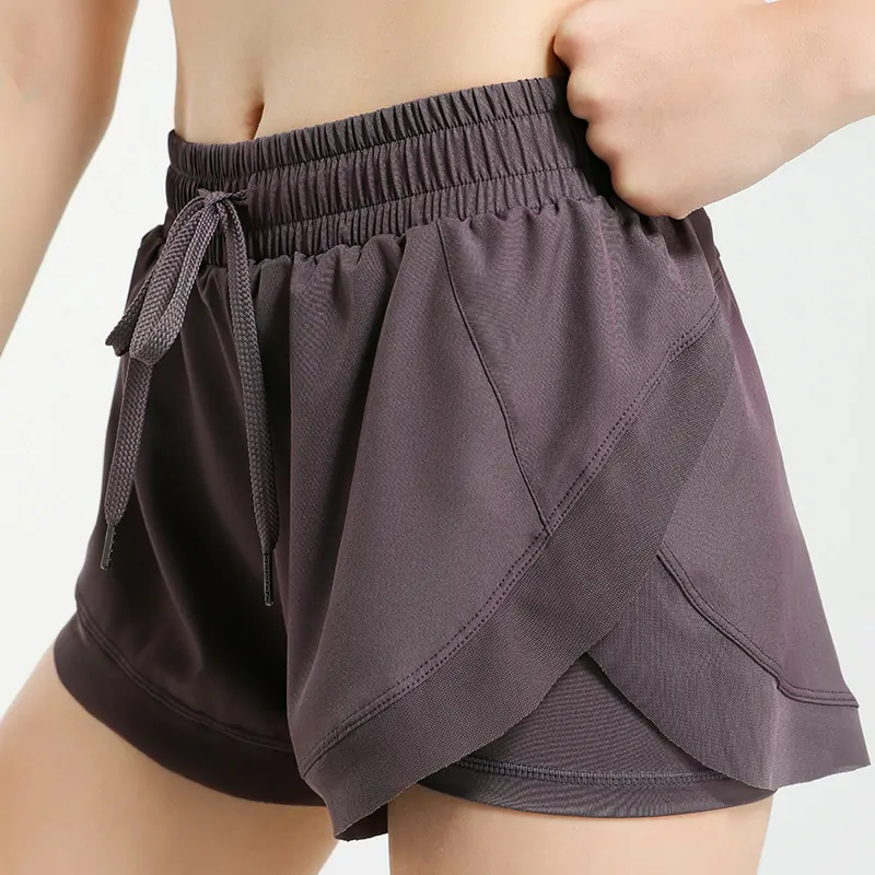 Women's 3-Inch Yoga Shorts - Loose Fit Workout Shorts with Tummy Control for Gym & Running - 图片 2