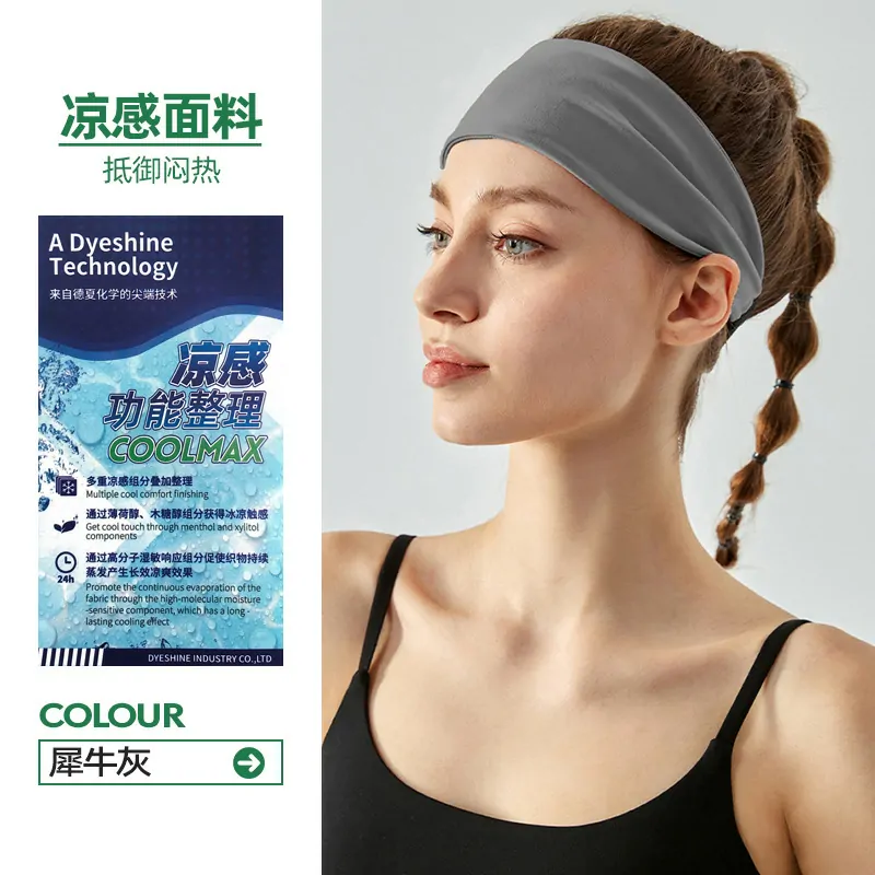 Wide Sports Headband for Women - Breathable Absorbent Sweat Wicking Headwrap for Gym, Yoga & Running - 图片 5