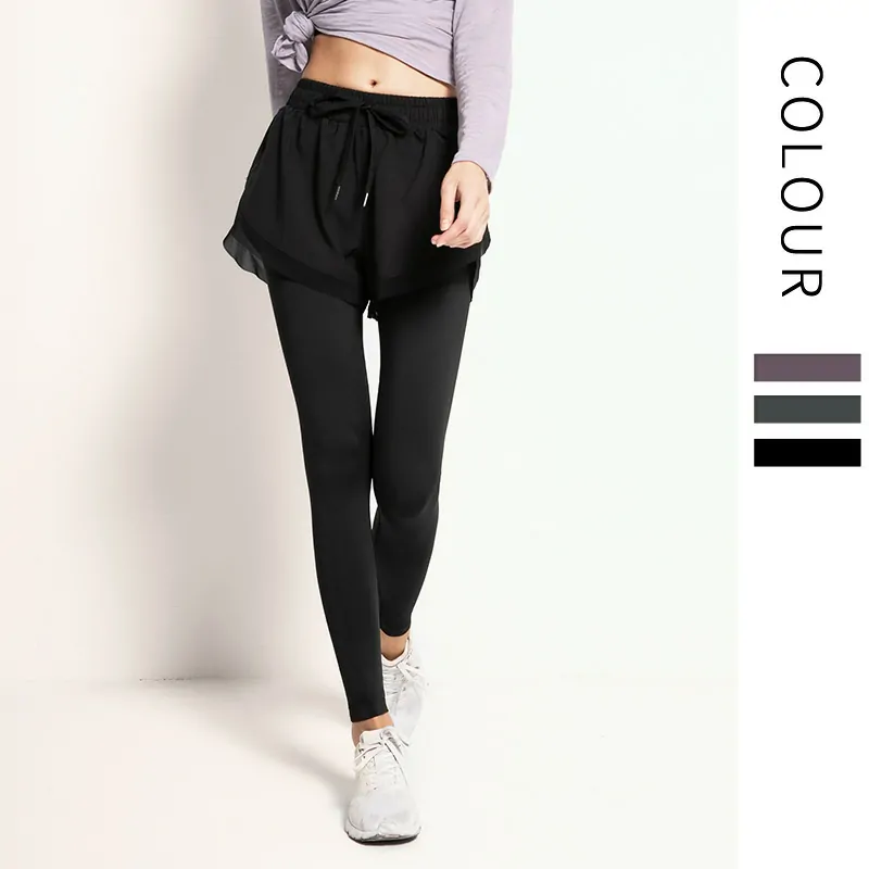 2-in-1 High-Waisted Leggings - Sculpting Seamless Design with Naked Feel for Yoga & Running - 图片 6