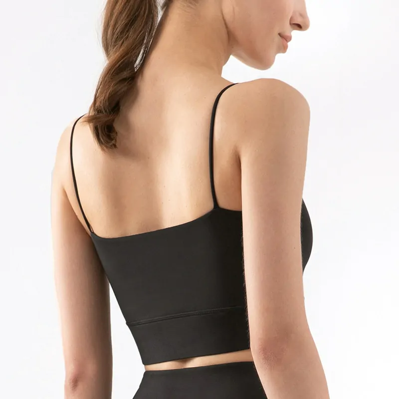 Women's Racerback Yoga Tank - Built-in Bra Fitness Top with Thin Straps for Gym & Studio - 图片 10