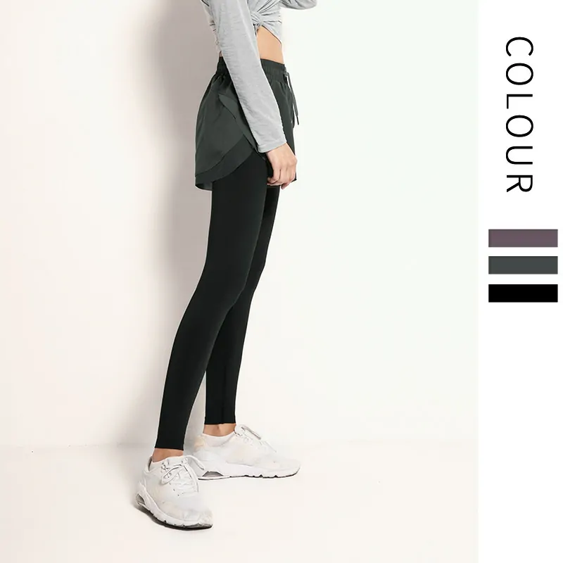 2-in-1 High-Waisted Leggings - Sculpting Seamless Design with Naked Feel for Yoga & Running - 图片 5