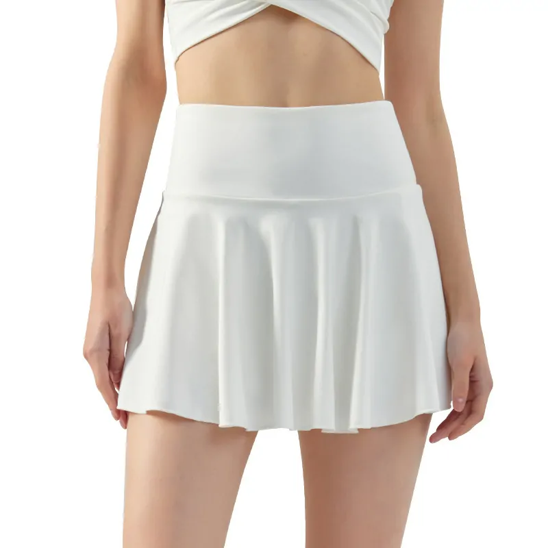 High Waisted Athletic Skort for Women - 2-in-1 Flowy Tennis Skirt with Built-in Shorts for Yoga & Gym