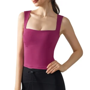 Women's Slim Fit Workout Tank Top - Built-in Bra Camisole for Yoga, Gym & Casual Wear