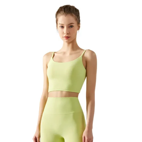 Soft Seamless Padded Sports Bra - Women's Square Neck Yoga Racerback Tank【DSB316】