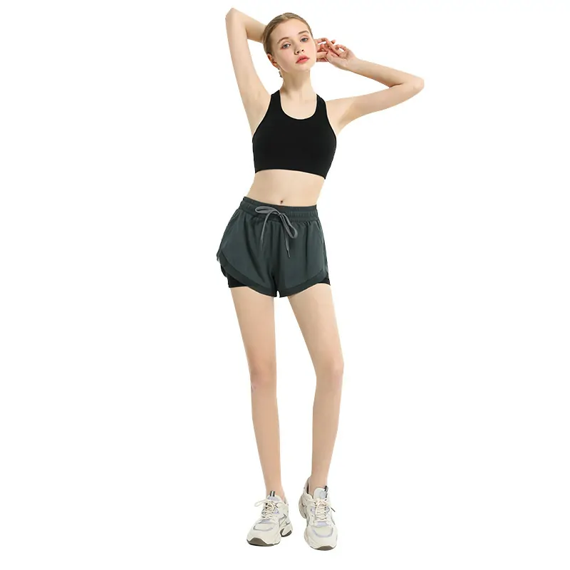 Women's 3-Inch Yoga Shorts - Loose Fit Workout Shorts with Tummy Control for Gym & Running - 图片 9