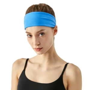 Wide Sports Headband for Women - Breathable Absorbent Sweat Wicking Headwrap for Gym, Yoga & Running