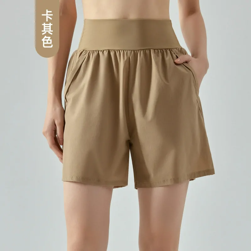 High-Waisted Workout Shorts with Dual Pockets - 5-Inch Loose Fit & Breathable for All-Day Wear - 图片 5