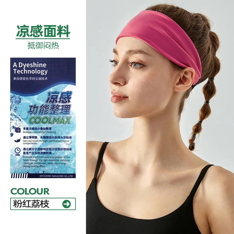 Wide Sports Headband for Women - Breathable Absorbent Sweat Wicking Headwrap for Gym, Yoga & Running - 图片 4