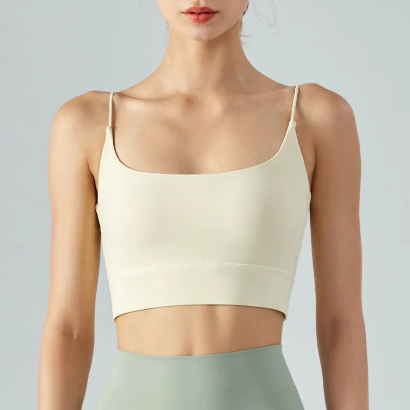 Women's Racerback Yoga Tank - Built-in Bra Fitness Top with Thin Straps for Gym & Studio - 图片 8