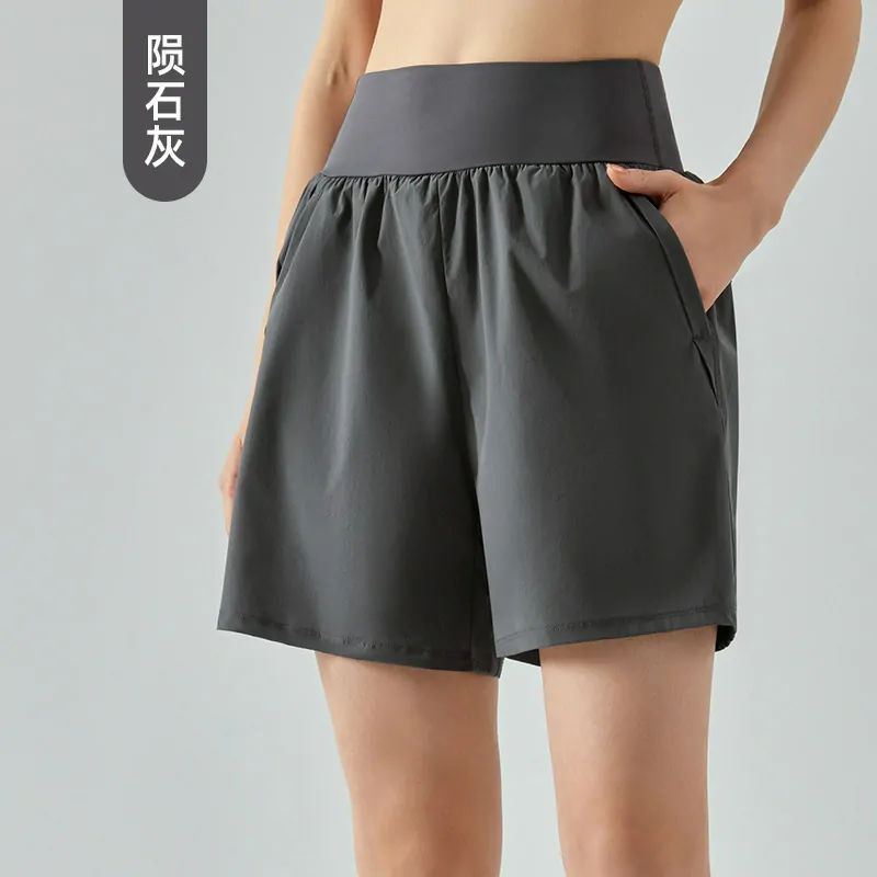 High-Waisted Workout Shorts with Dual Pockets - 5-Inch Loose Fit & Breathable for All-Day Wear - 图片 3