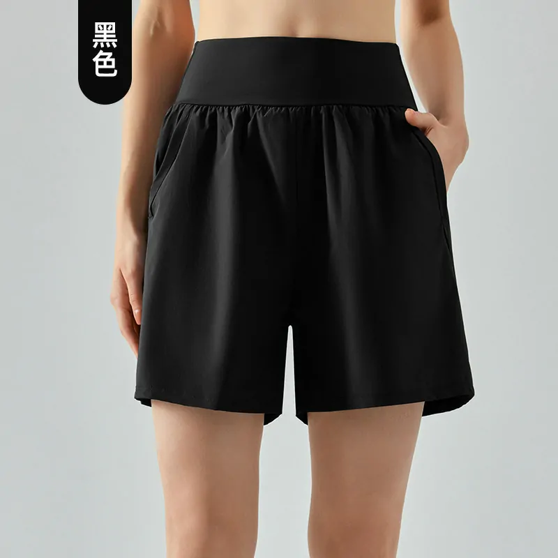 High-Waisted Workout Shorts with Dual Pockets - 5-Inch Loose Fit & Breathable for All-Day Wear - 图片 2