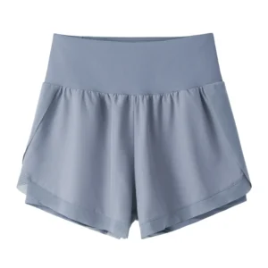 Anti-Ride Up High Waisted Workout Shorts - Loose Fit Quick-Dry with Inner Drawstring