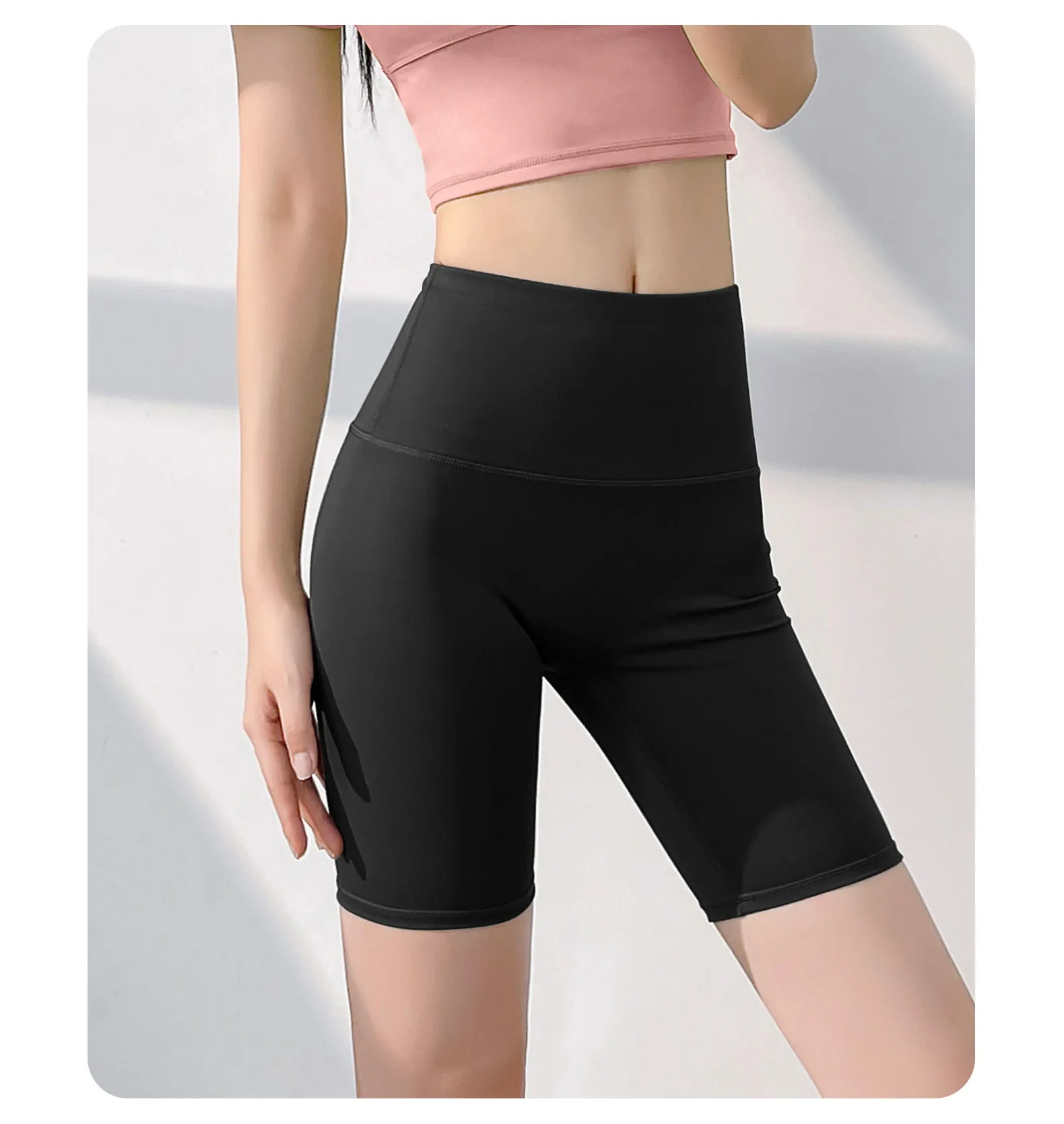High Waisted Workout Shorts for Women - No Front Seam & Tummy Control Yoga Shorts - 图片 8