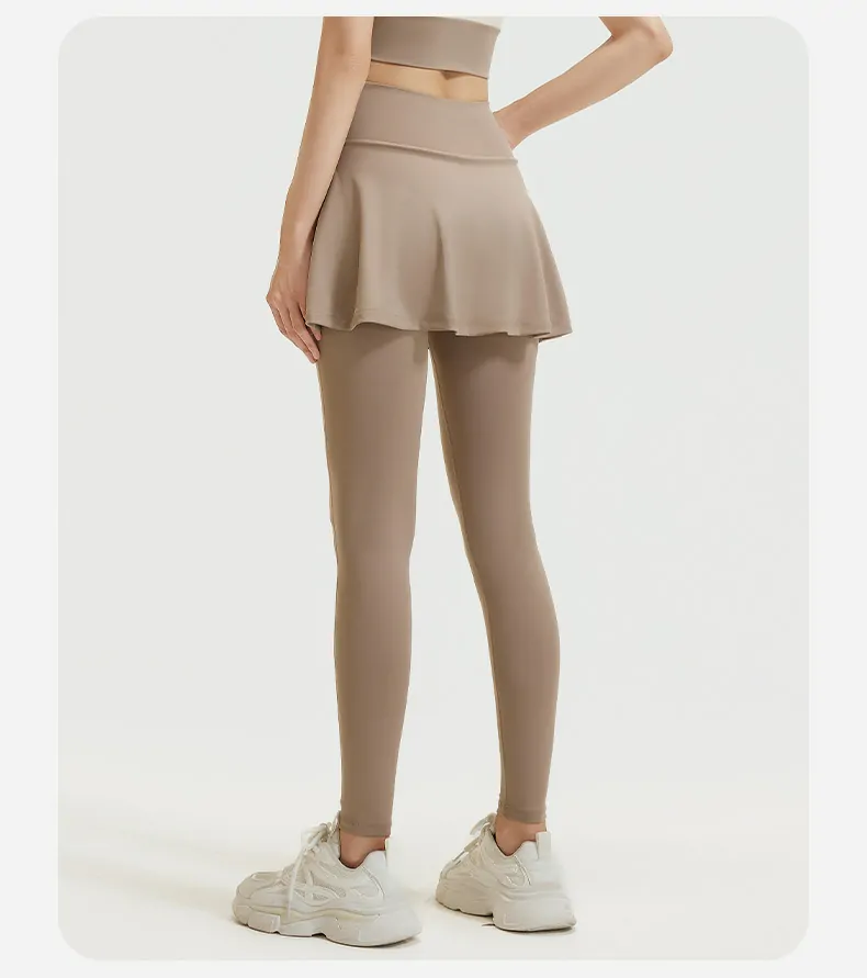 High Waisted Workout Leggings for Women - Color Block 2-in-1 Design with Booty Lifting - 图片 4