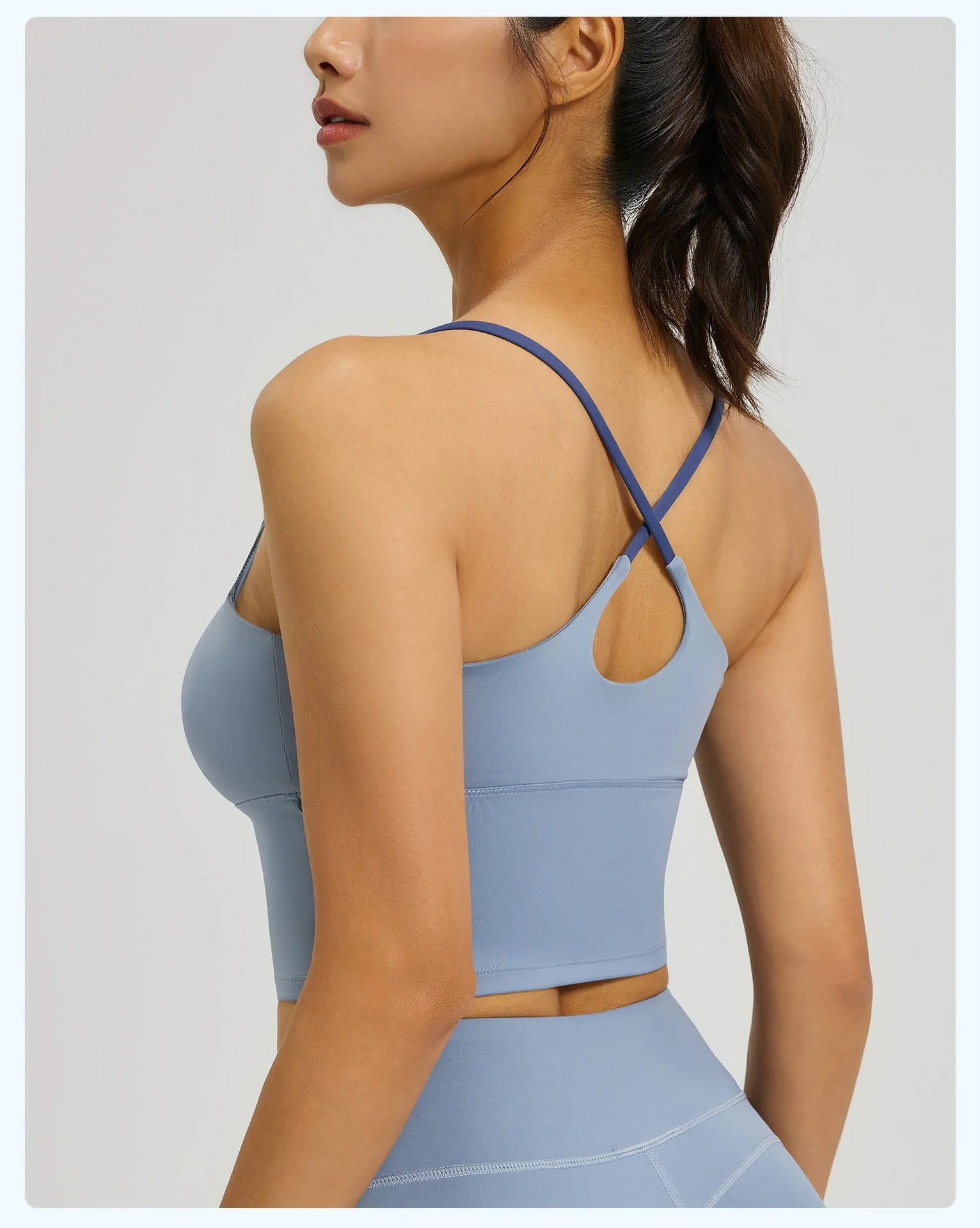 Padded Sports Bra Tank Top for Women - Thin Strap Cami with Built-in Bra for Workout & Daily Wear - 图片 2