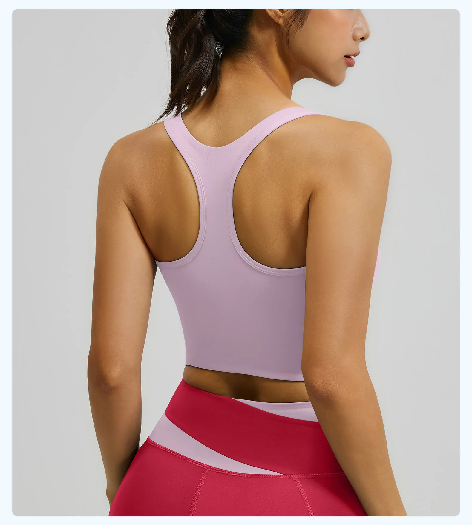 Women's High Support Fitness Bra - Removable Padding & Secure Fit for Yoga & Gym - 图片 2