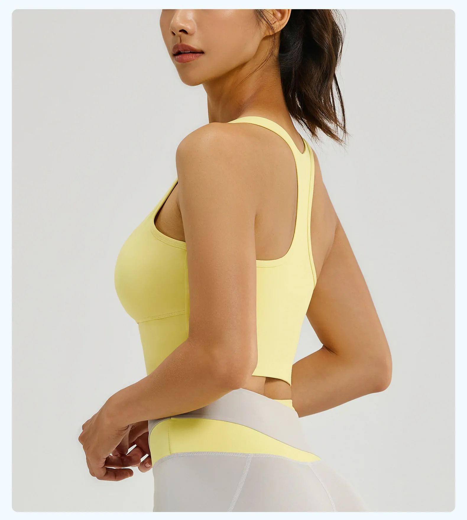 Women's High Support Fitness Bra - Removable Padding & Secure Fit for Yoga & Gym - 图片 4