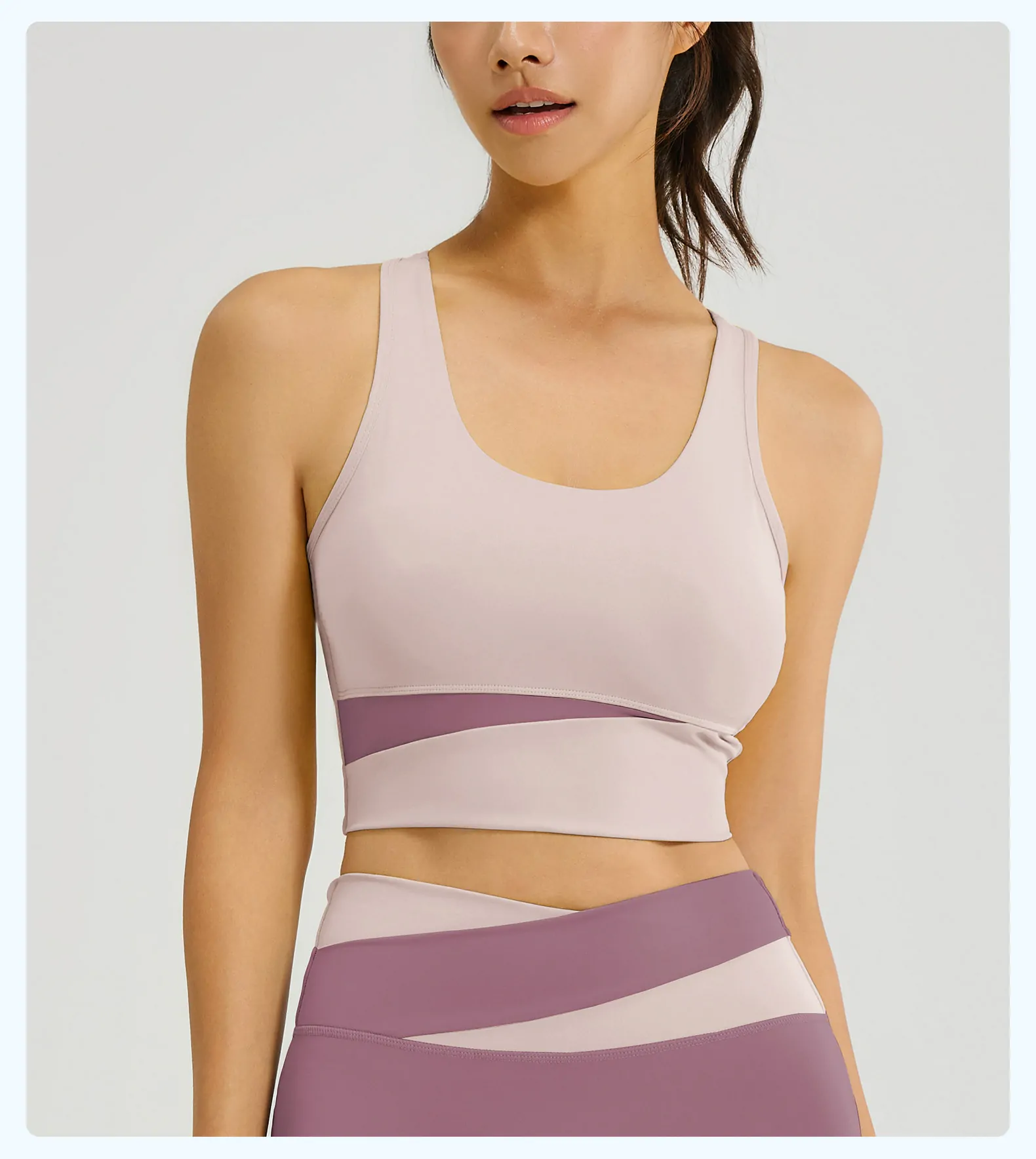 Women's High Support Fitness Bra - Removable Padding & Secure Fit for Yoga & Gym - 图片 5