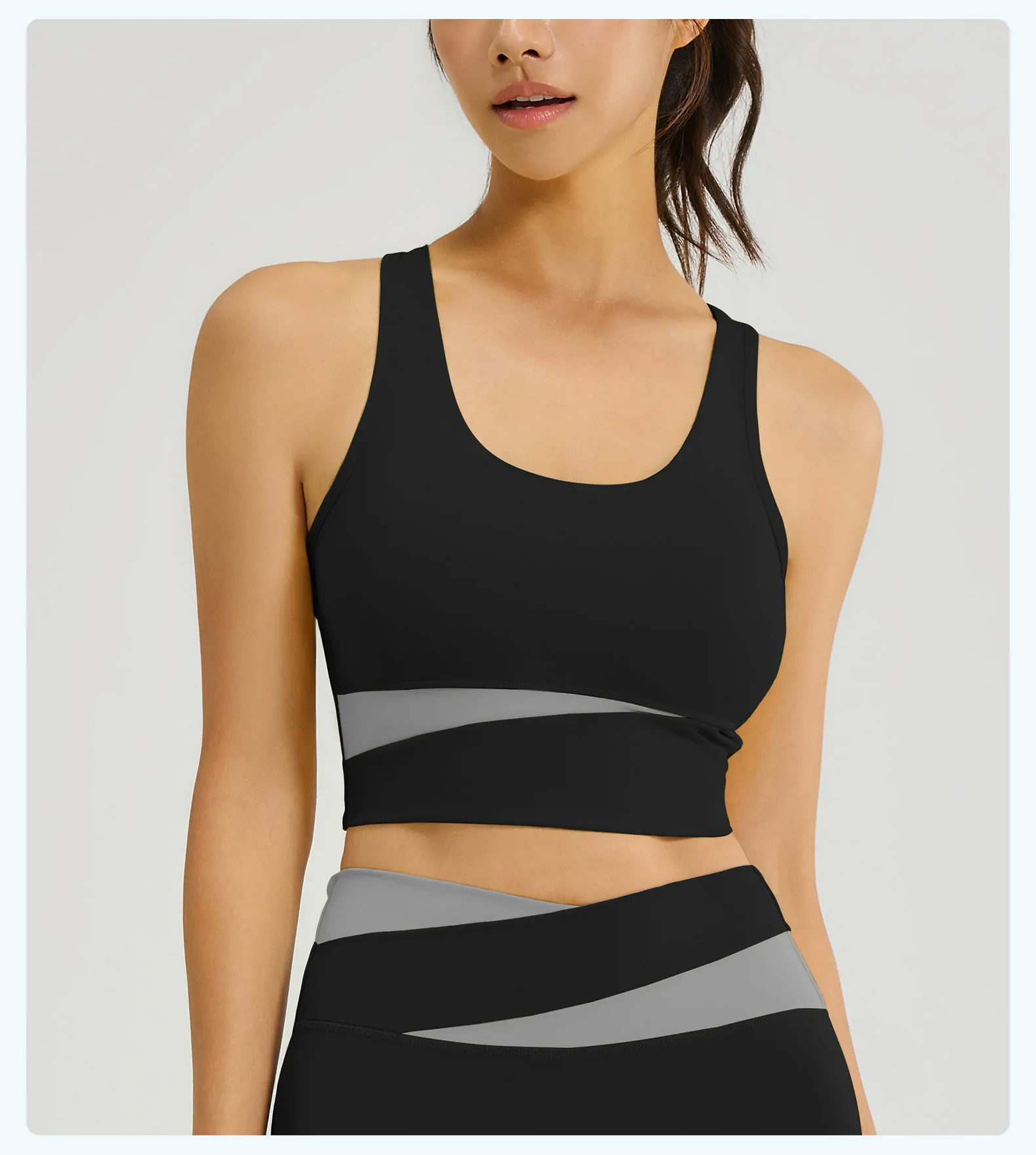 Women's High Support Fitness Bra - Removable Padding & Secure Fit for Yoga & Gym - 图片 7