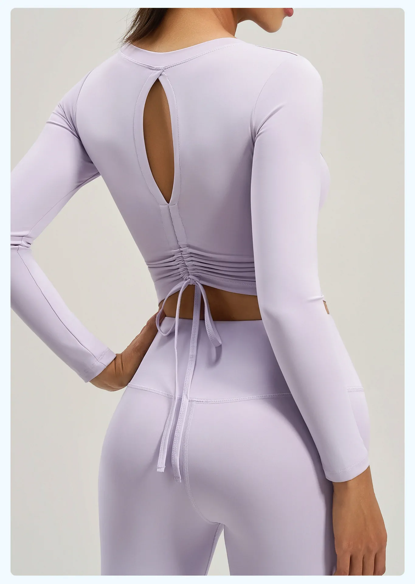 Women's Long Sleeve Workout Top with Built-In Bra – Tummy Control Fitness Shirt for Yoga & Gym - 图片 6