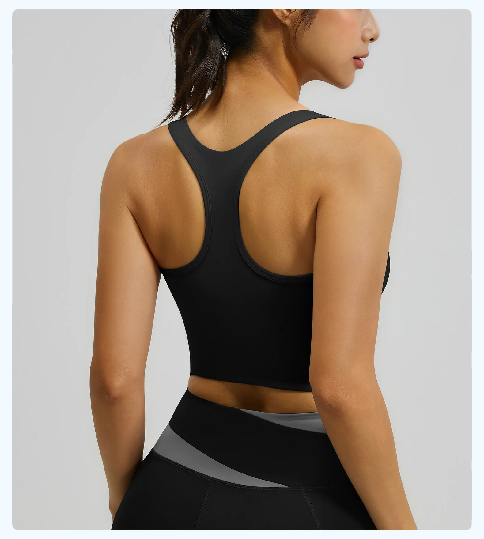 Women's High Support Fitness Bra - Removable Padding & Secure Fit for Yoga & Gym - 图片 8