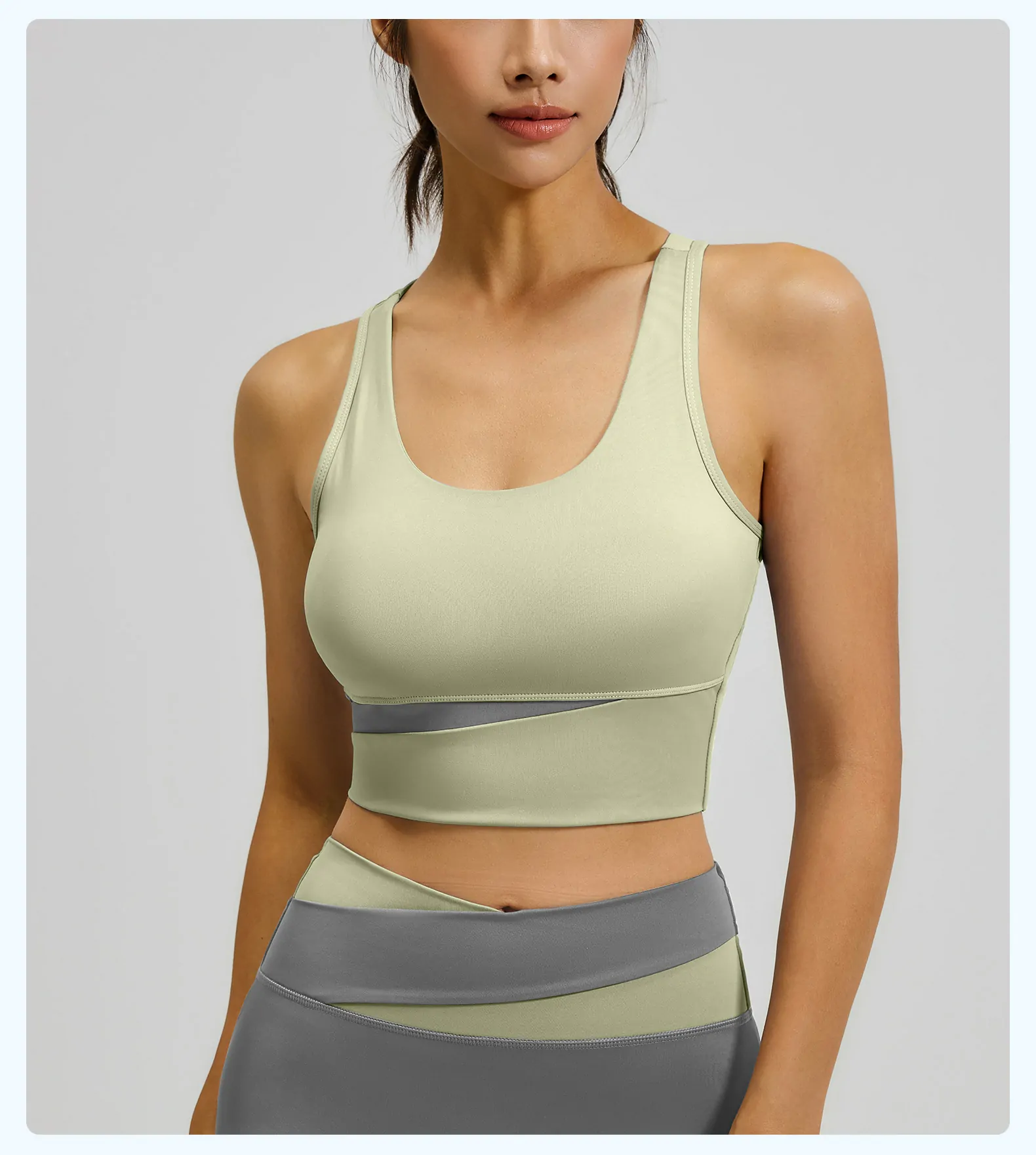 Women's High Support Fitness Bra - Removable Padding & Secure Fit for Yoga & Gym - 图片 10