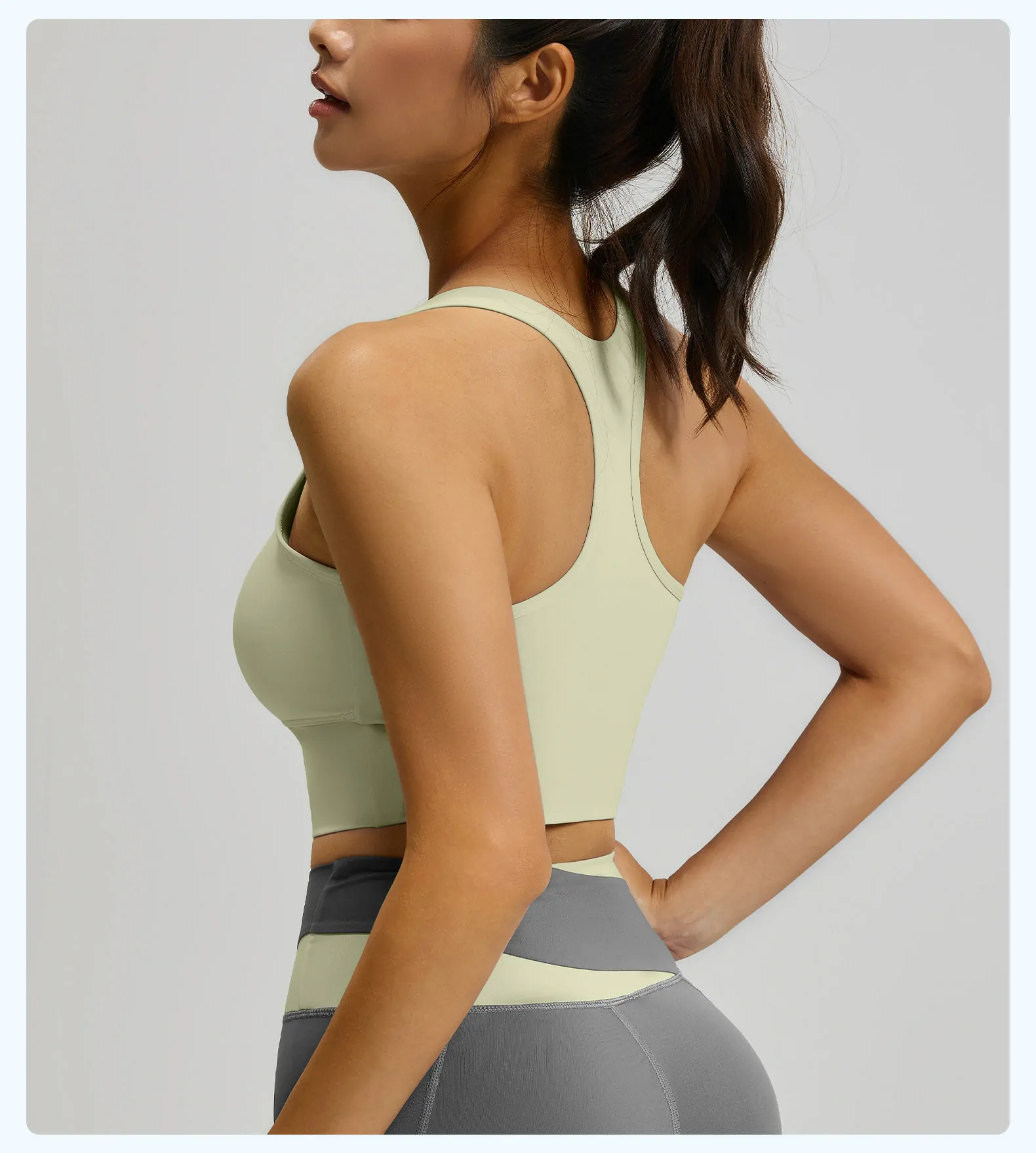 Women's High Support Fitness Bra - Removable Padding & Secure Fit for Yoga & Gym - 图片 11